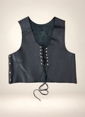 Noche Oscura — Chaleco Boho Negro Cuero
