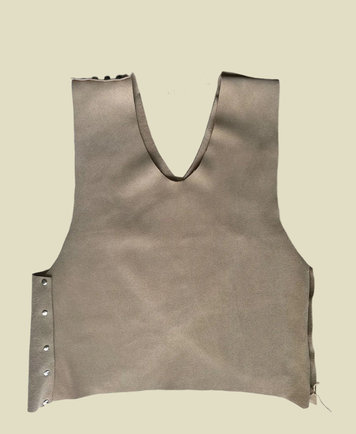 Brisa del Desierto - Chaleco Boho Beige Gamuza