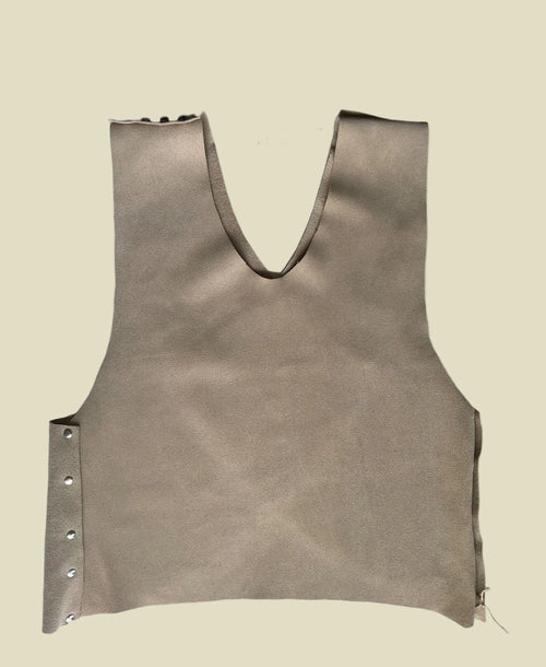 Brisa del Desierto - Chaleco Boho Beige Gamuza