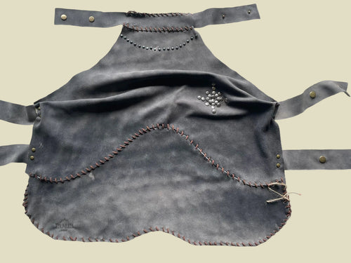 Ceniza y Luna - Falda Boho Gamuza Gris Carbón
